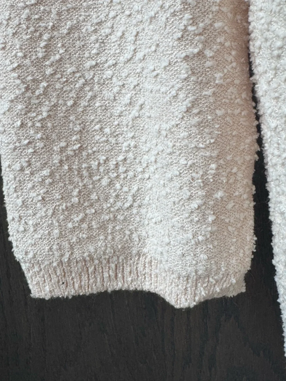 Saodimallsu Cream Textured Long Sleeve Dress - Women small - Picture 6 of 8